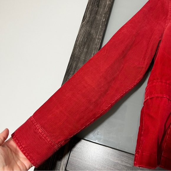 Old Navy Vintage 90's/Y2K Women's Large Red Corduroy Jacket Western Chores - Picture 2 of 7
